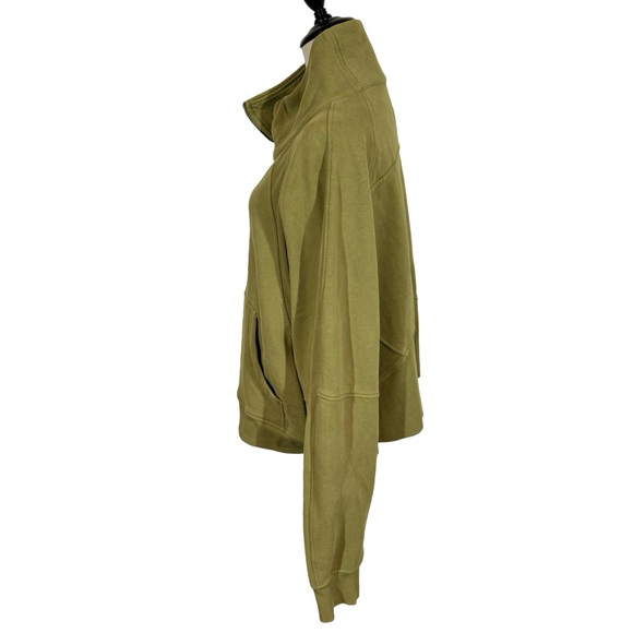 Lululemon Scuba Oversized Funnel Neck Half-Zip in Bronze Green XL/XXL W3FJ6S - Picture 7 of 11